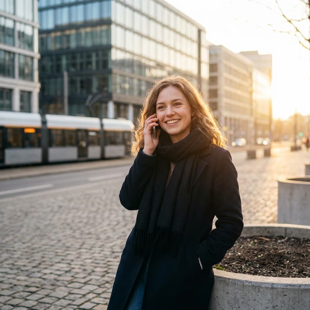 Expat practicing German in Telegram